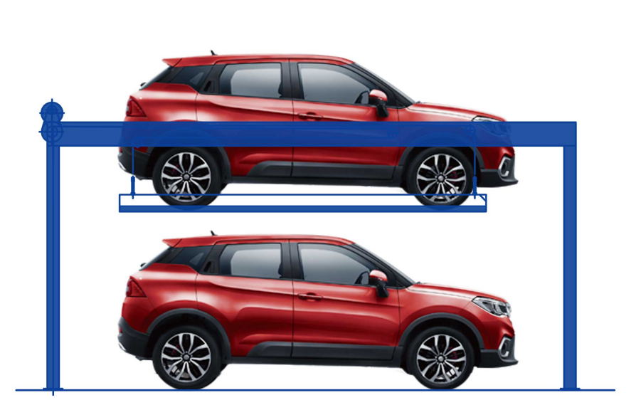 四立柱PJS簡易升降立體停車設備租賃